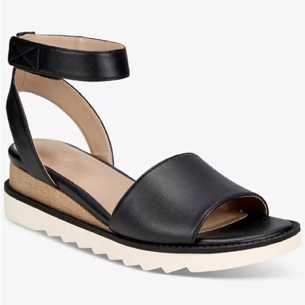 Giani Bernini Women's Constancia Memory Foam Ankle Strap Wedge Sandals NWOB